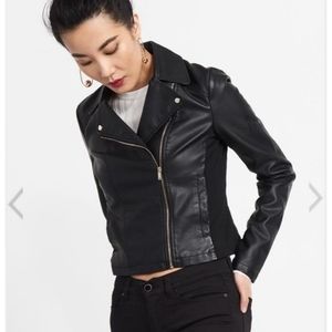 Dynamite faux leather moto jacket